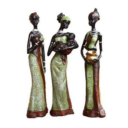 3pcs/set African Women Figurines