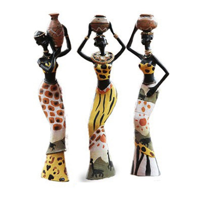 3pcs/set African Women Figurines