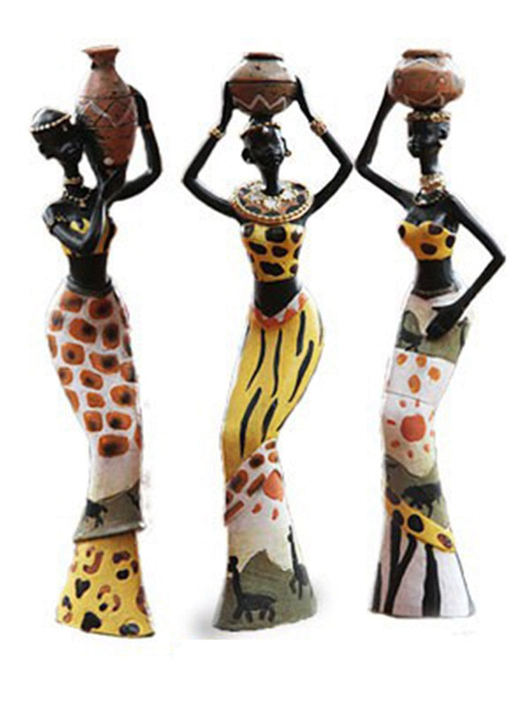 3pcs/set African Women Figurines