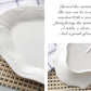 3pcs Set White Embossed Porcelain Dish