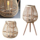 Rustic Bamboo Candle Holder Lantern