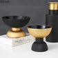 Black and Gold Ceramic Vase