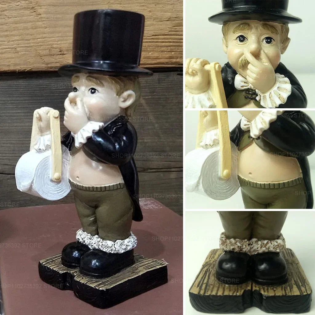 Funny Butler Toilet Paper Holder