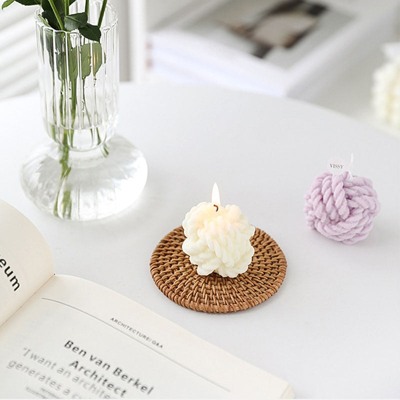 Wool Ball Candles