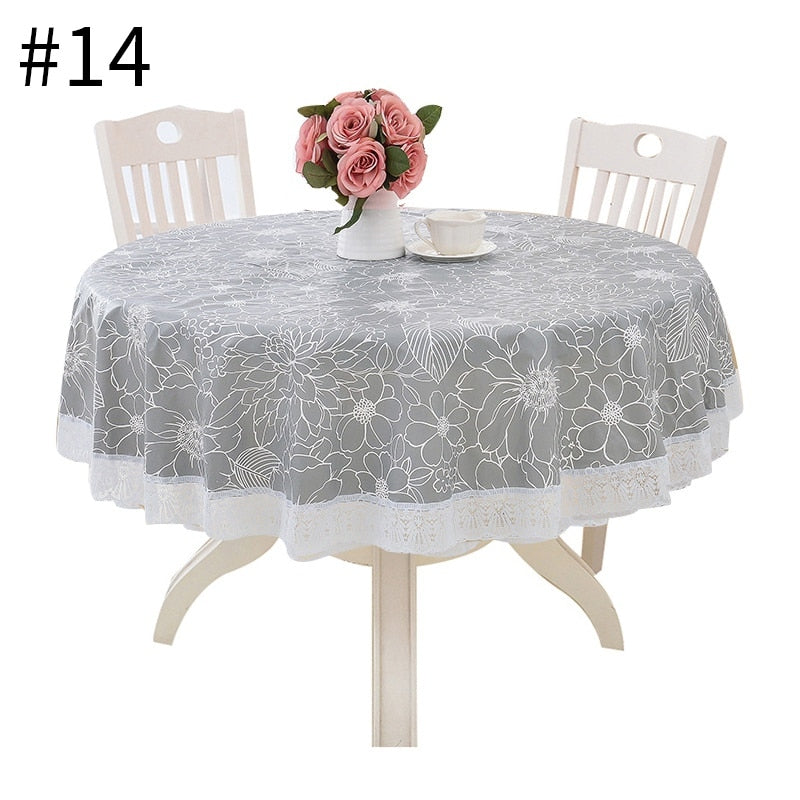 PVC Lace Round Tablecloth