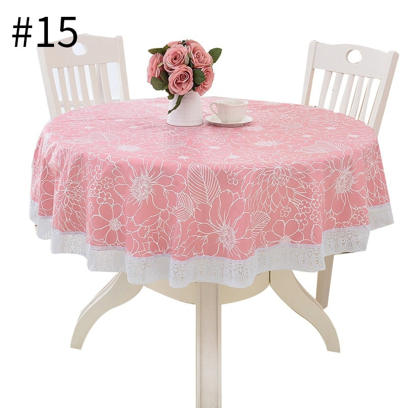 PVC Lace Round Tablecloth