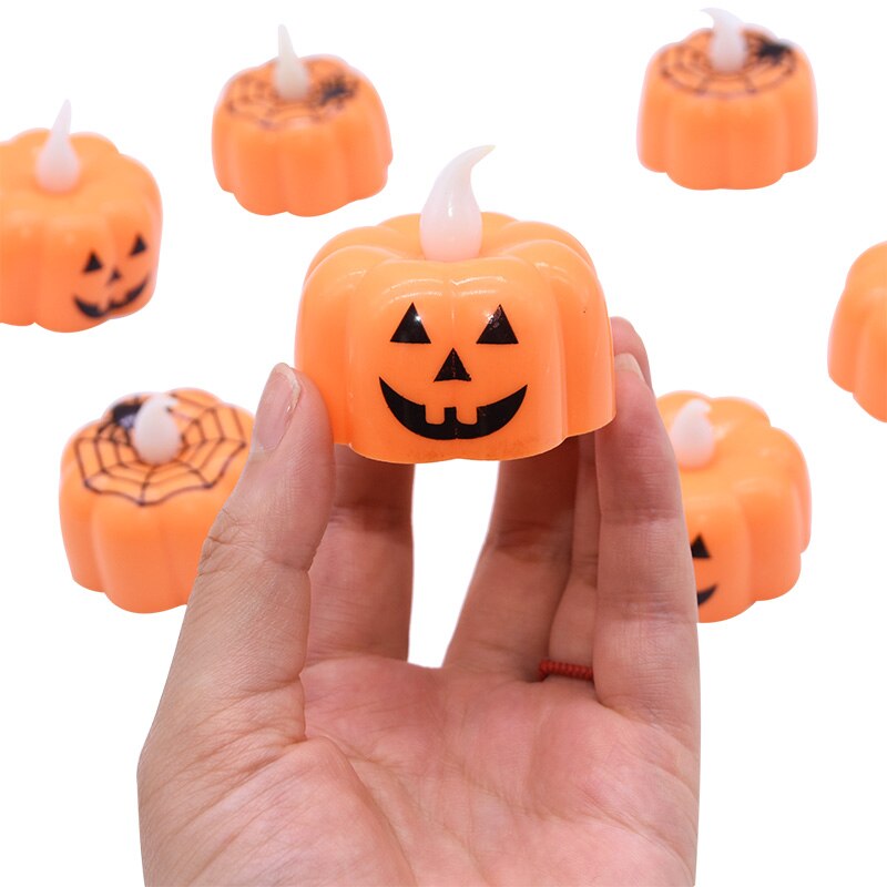 3pcs Pumpkin Candle Light Halloween LED Lights