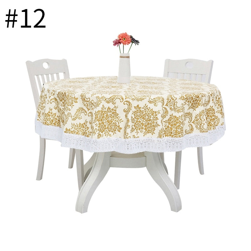 PVC Lace Round Tablecloth