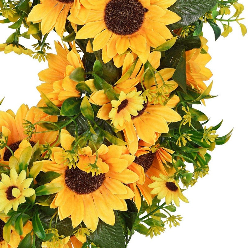 Sunflower Summer Wreath 16 Inch