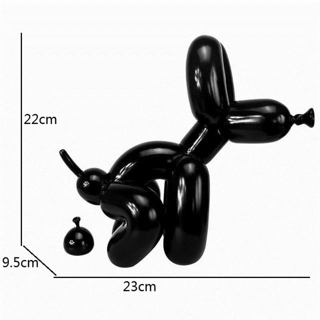 Pooping Balloon Dog Figurine