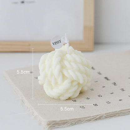 Wool Ball Candles