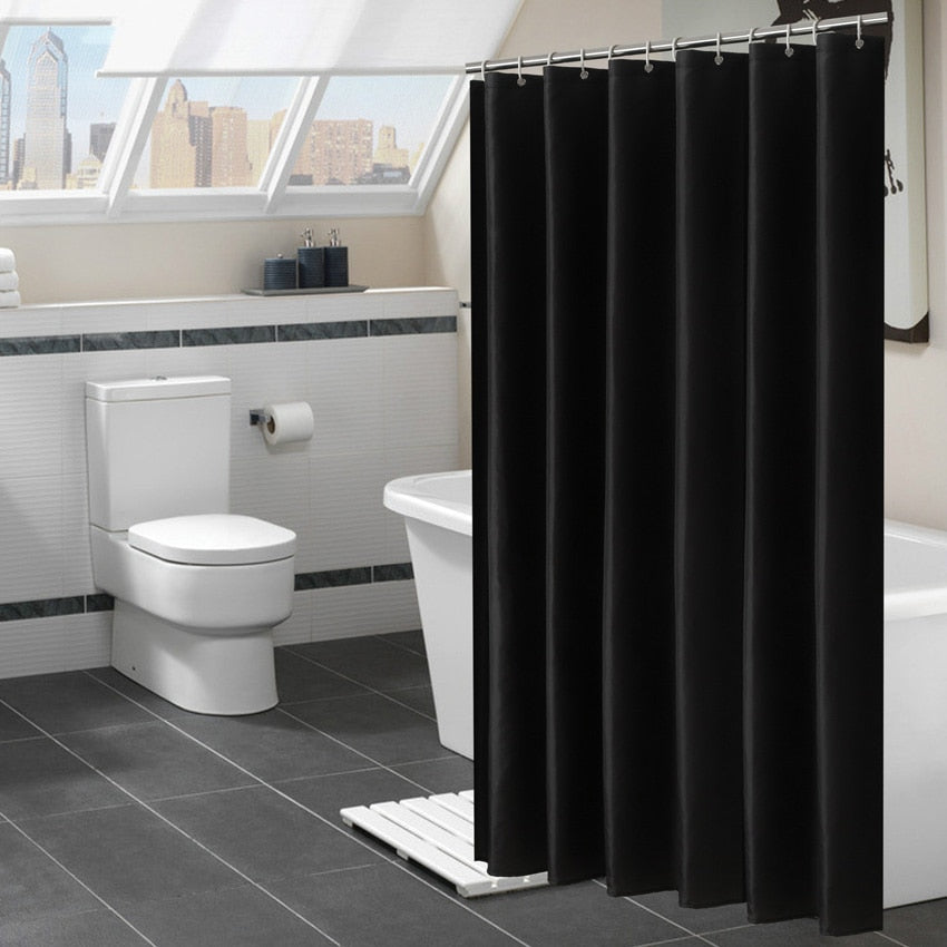 Modern Black Shower Curtain