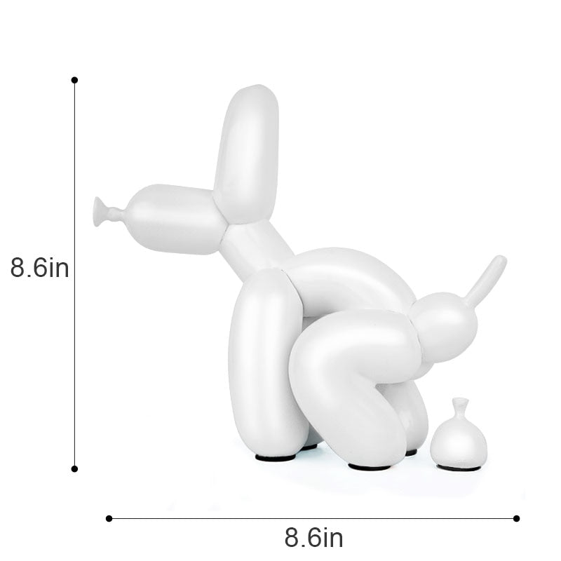 Pooping Balloon Dog Figurine