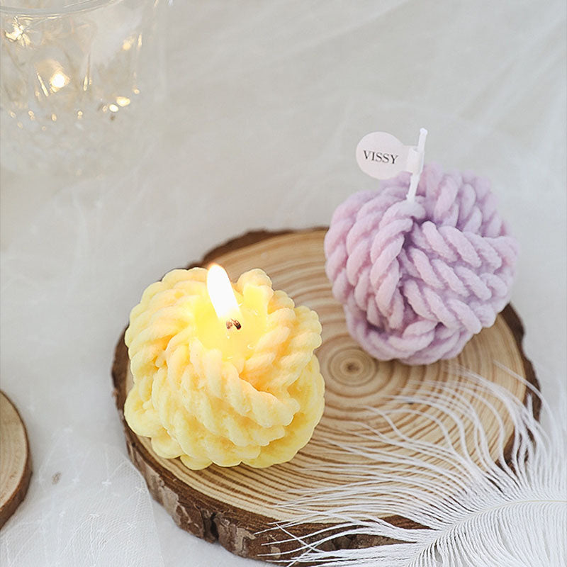 Wool Ball Candles