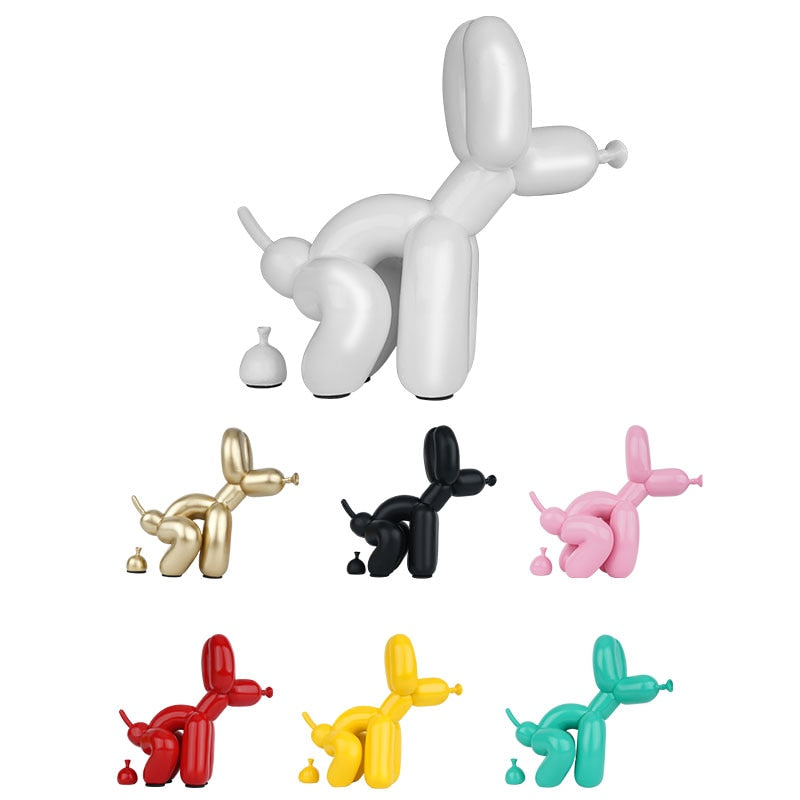 Pooping Balloon Dog Figurine