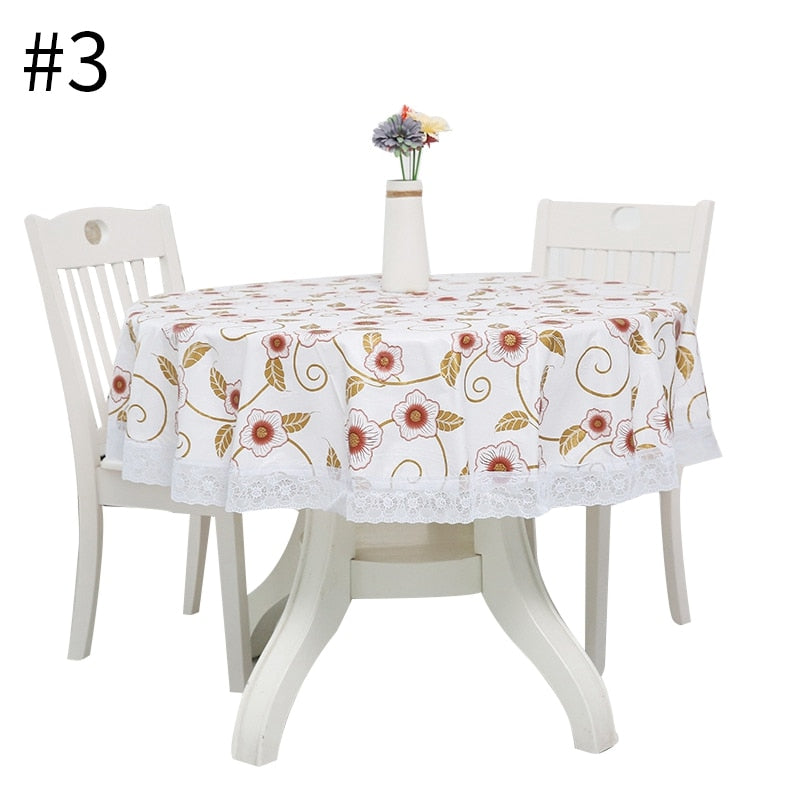 PVC Lace Round Tablecloth