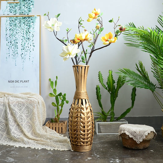 Wicker Floor Vase