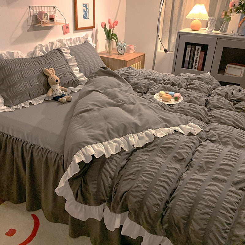 Ruffled Duvet Cover Set