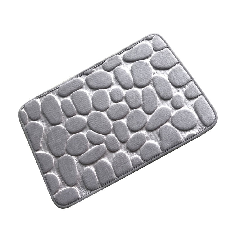 Cobblestone Embossed Bathroom Rug