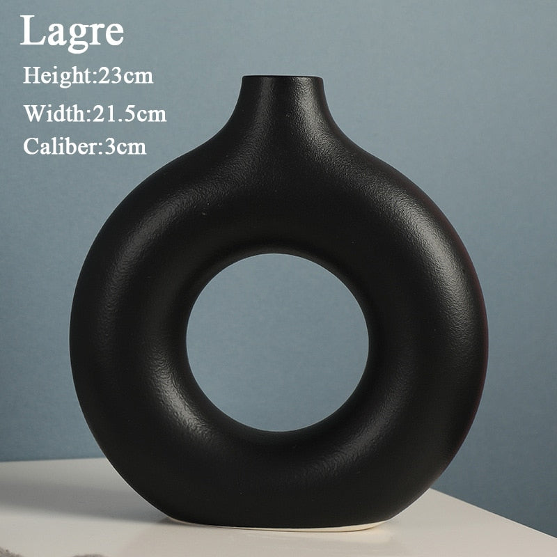 Nordic Circular Hollow Ceramic Vase!