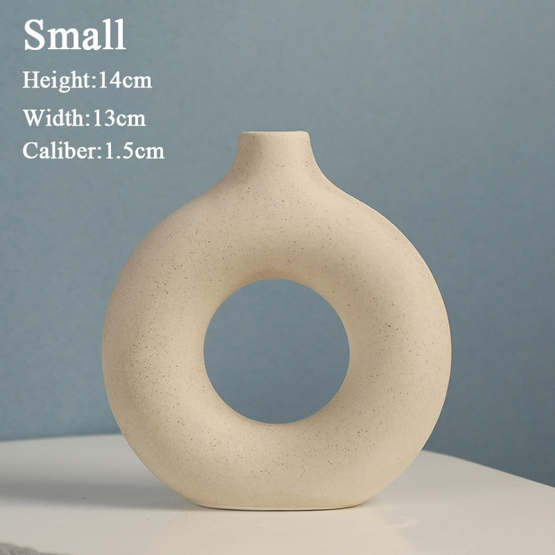 Nordic Circular Hollow Ceramic Vase!