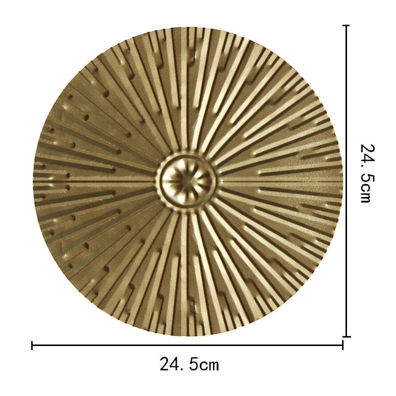 Round Golden Wall Decor