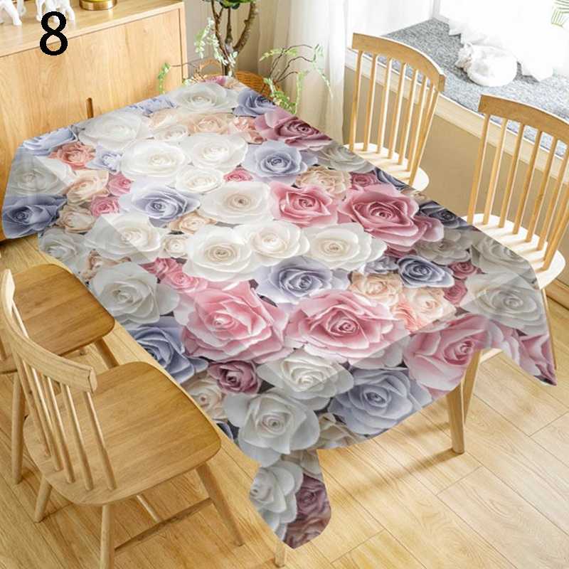 Rose Flower Rectangular Tablecloths