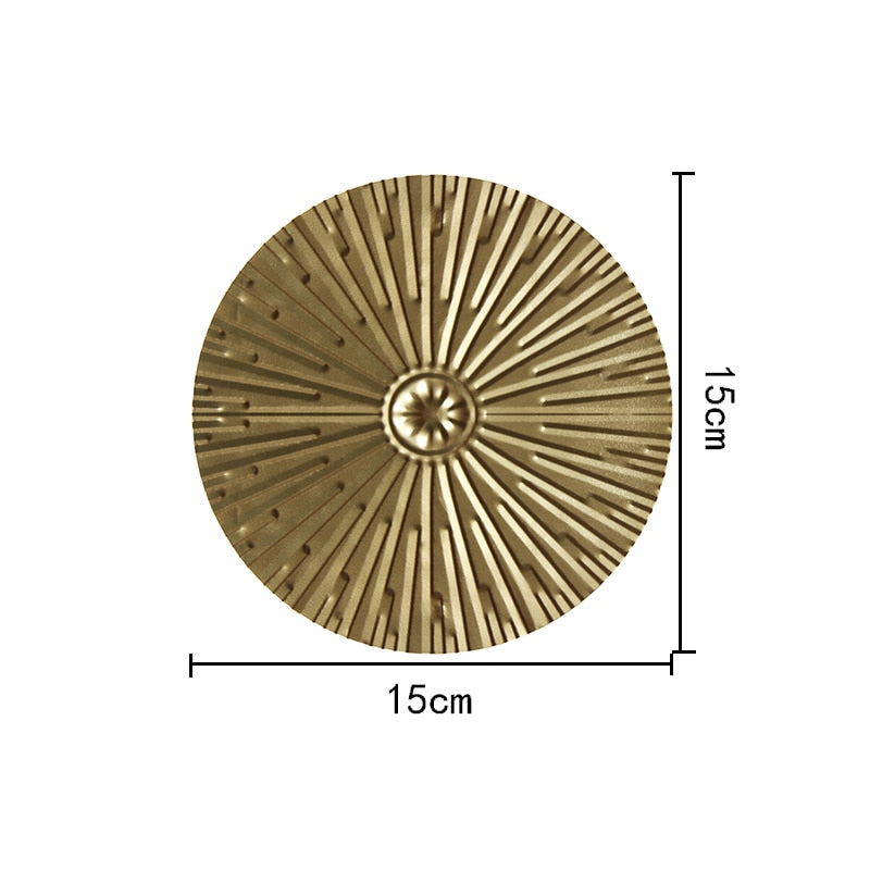 Round Golden Wall Decor