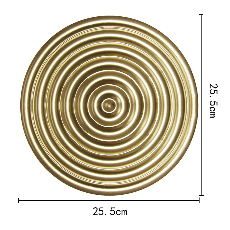 Round Golden Wall Decor