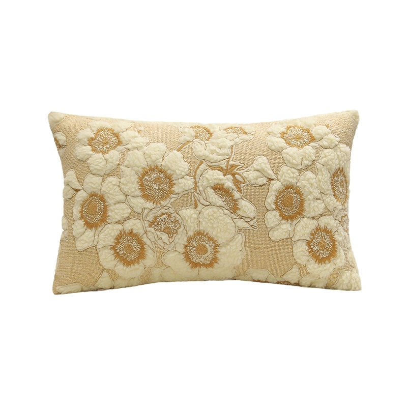 Plush Sunflower Cushion Cover 3D