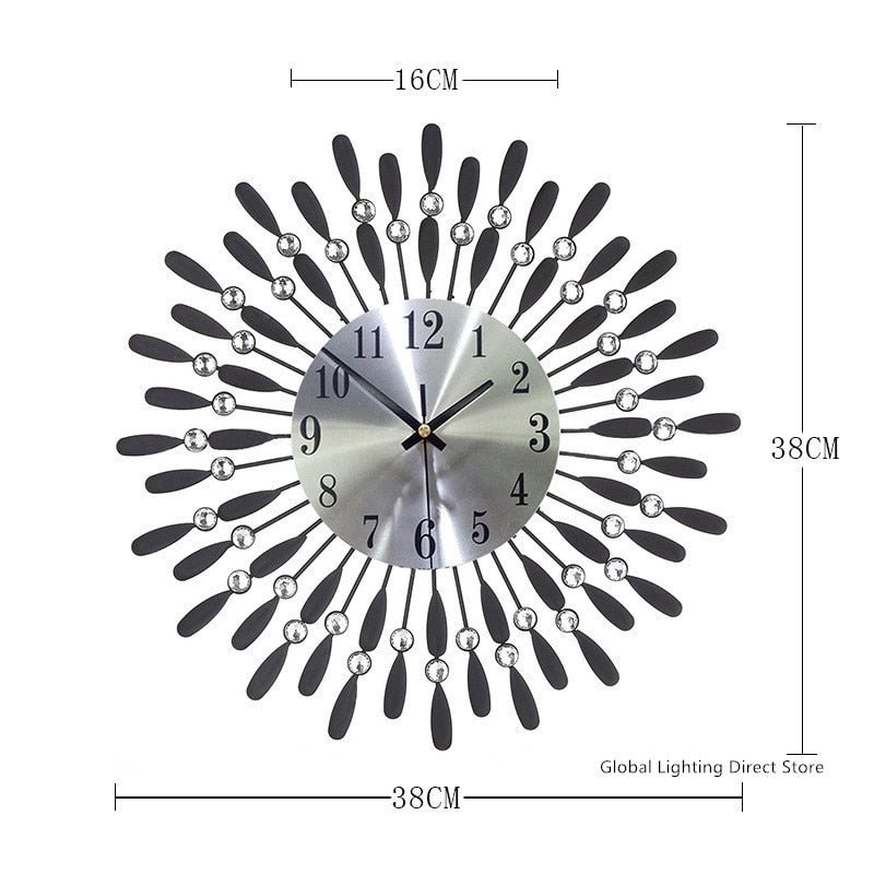 Modern Design 38cm Luxury Diamond Wall Clock