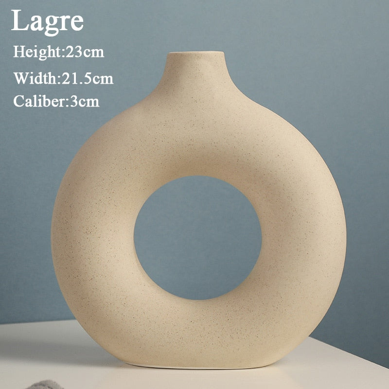 Nordic Circular Hollow Ceramic Vase!