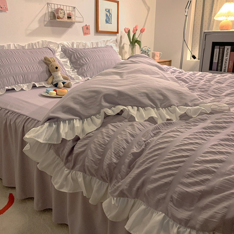 Ruffled Duvet Cover Set