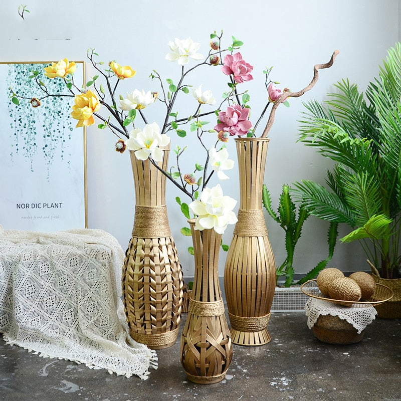 Wicker Floor Vase