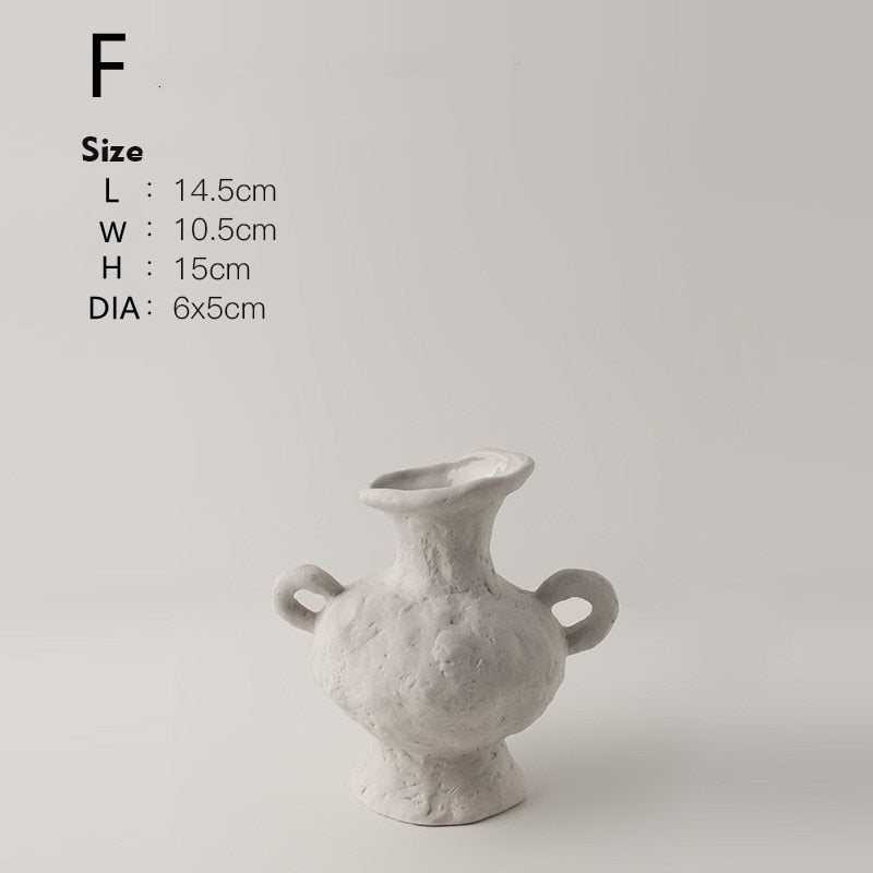 Scandinavian Ceramic White Vases