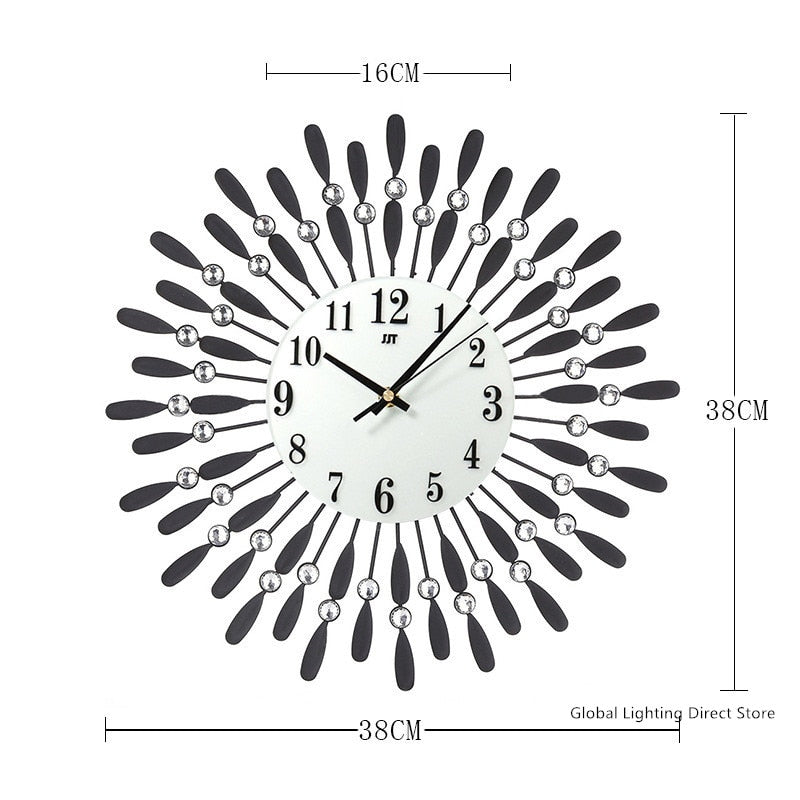 Modern Design 38cm Luxury Diamond Wall Clock