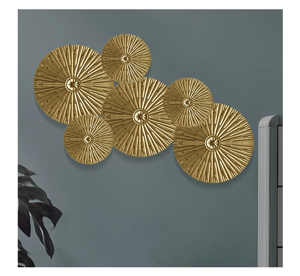 Round Golden Wall Decor