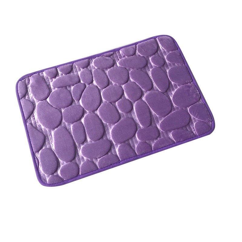 Cobblestone Embossed Bathroom Rug