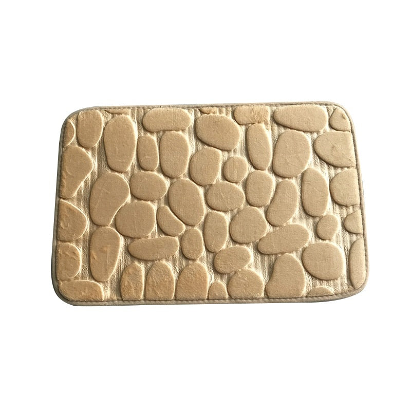 Cobblestone Embossed Bathroom Rug