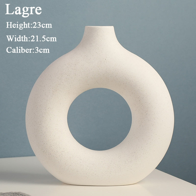 Nordic Circular Hollow Ceramic Vase!