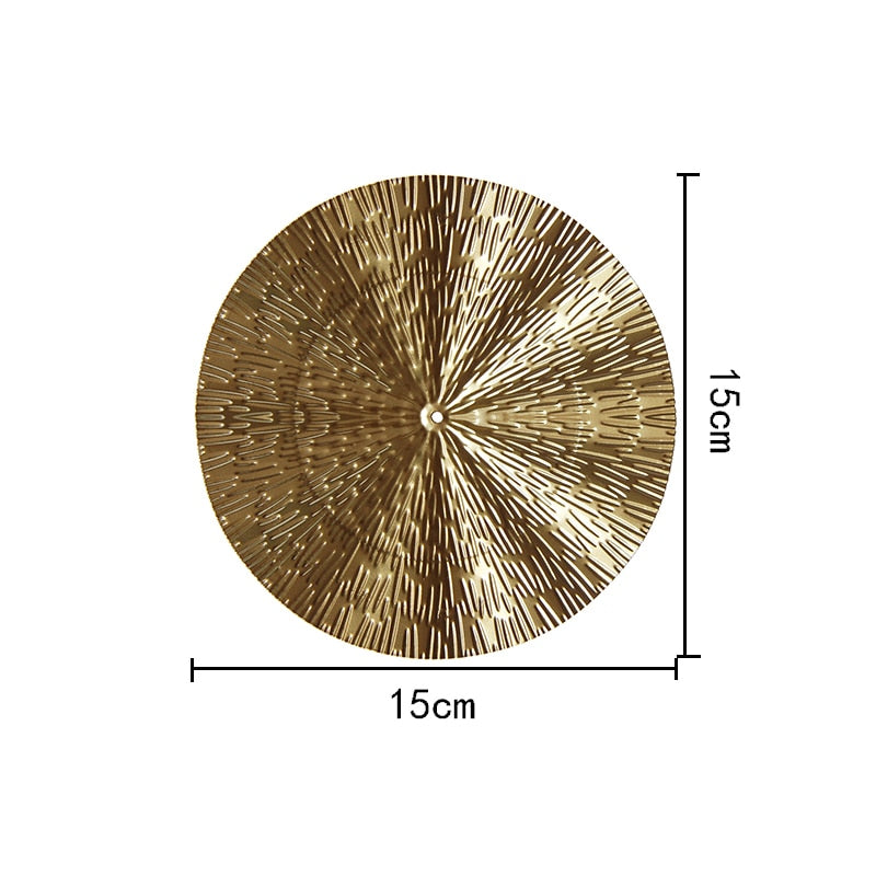 Round Golden Wall Decor