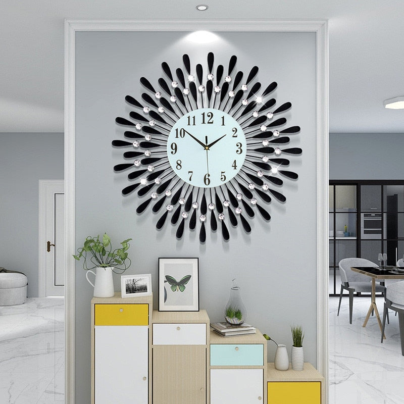 Modern Design 38cm Luxury Diamond Wall Clock