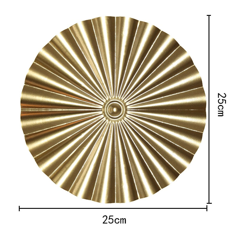 Round Golden Wall Decor