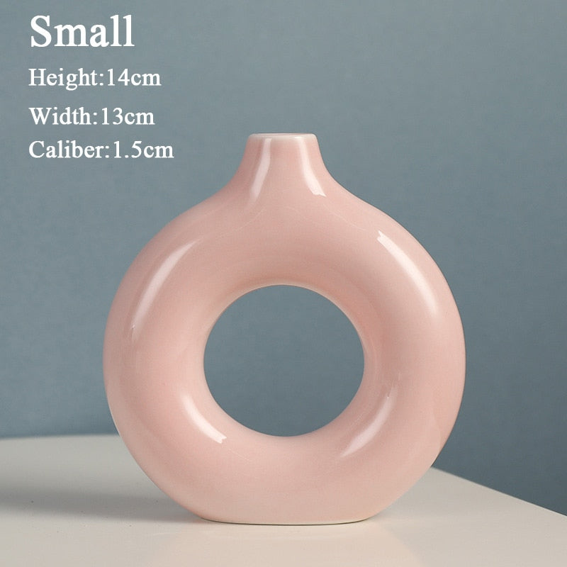 Nordic Circular Hollow Ceramic Vase!