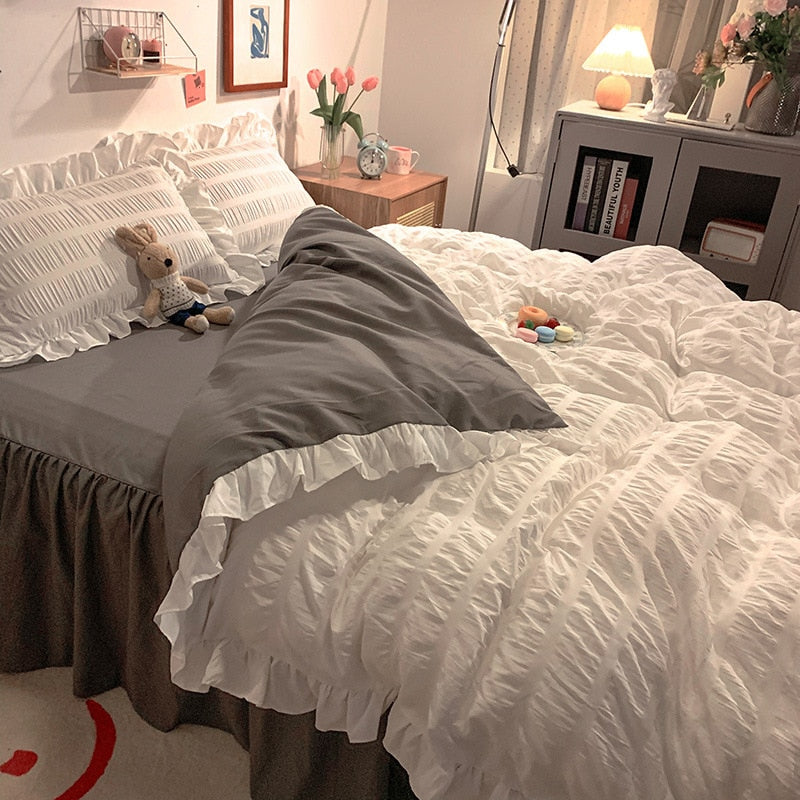 Ruffled Duvet Cover Set