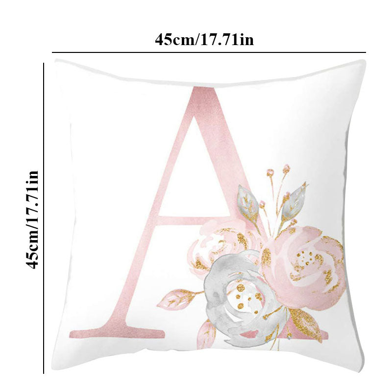 Melanie Pink Letter Cushion Cover