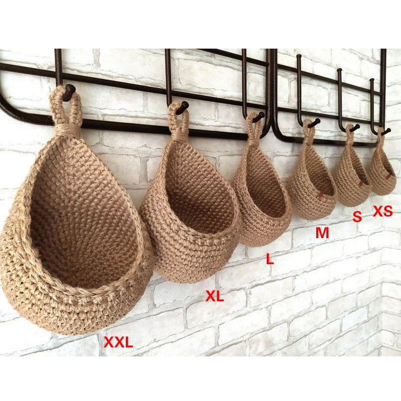 Rope Wall Hanging Storage Basket