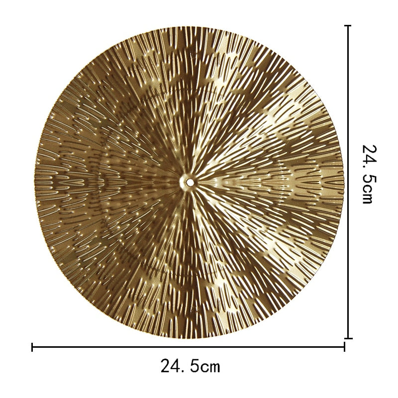 Round Golden Wall Decor