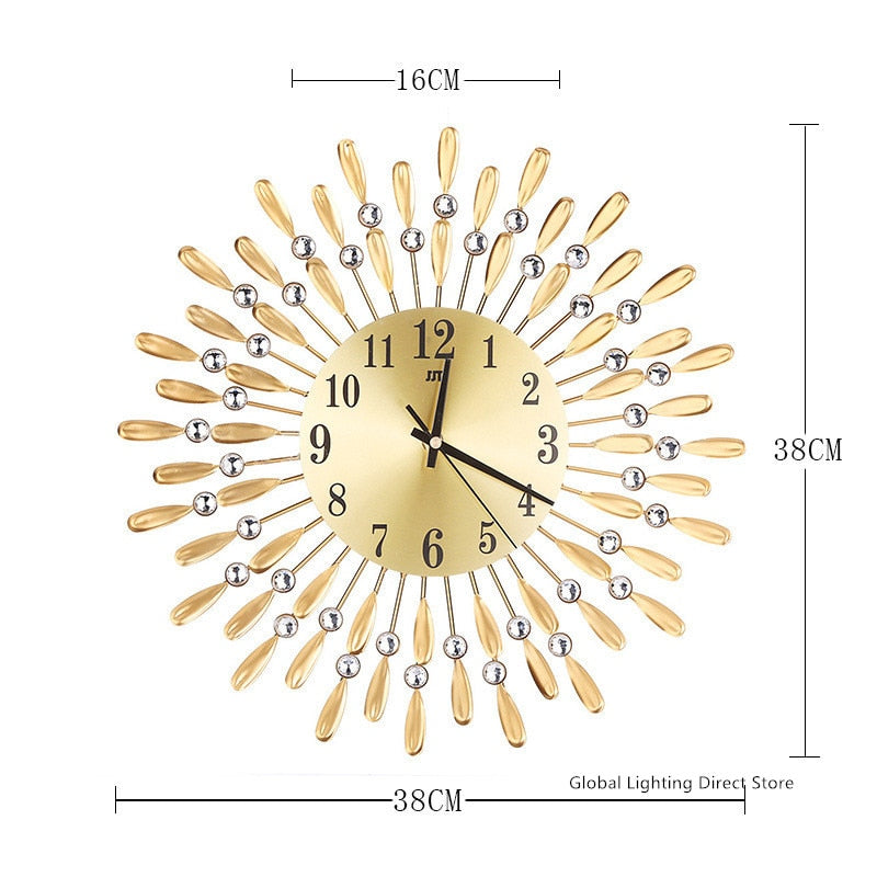 Modern Design 38cm Luxury Diamond Wall Clock