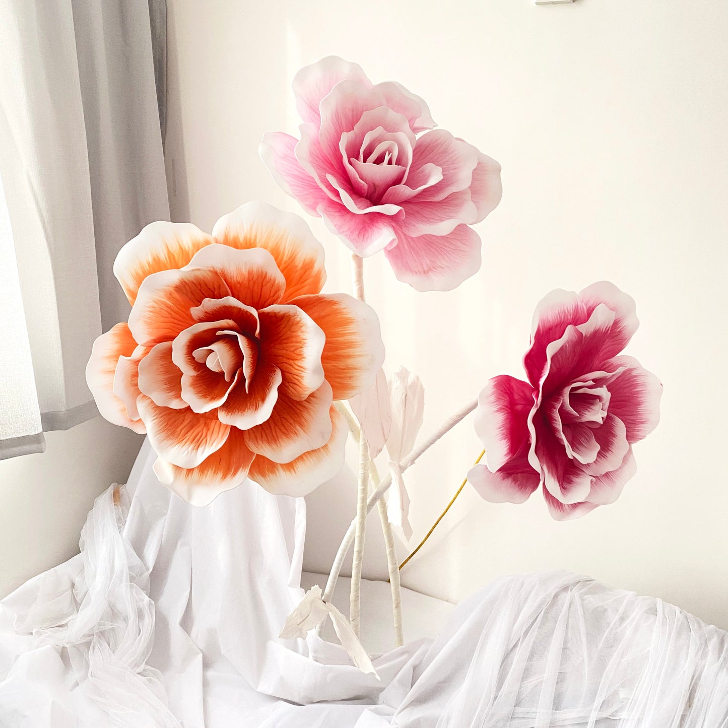 Giant Foam Artificial Rose Flower